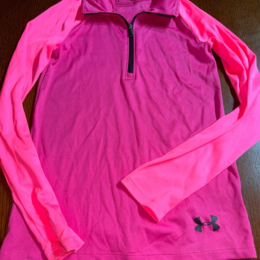 Under Armour Neon Pink Half-Zip Top